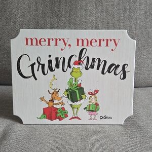 Dr. Seuss Grinchmas Sign with Red and Green Accents